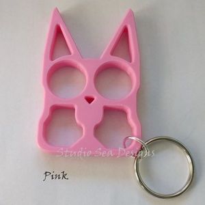 Defense Kitty Key Chain Key Ring-Choose Color